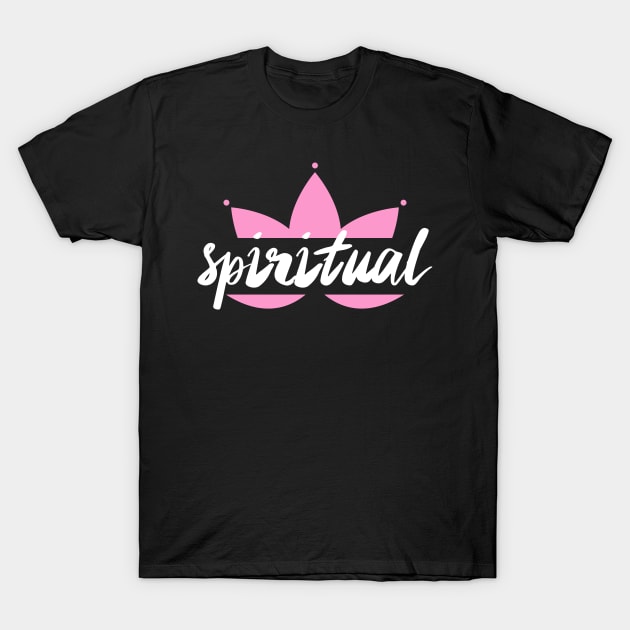 spiritual on pink lotus Yoga design T-Shirt by FOGSJ